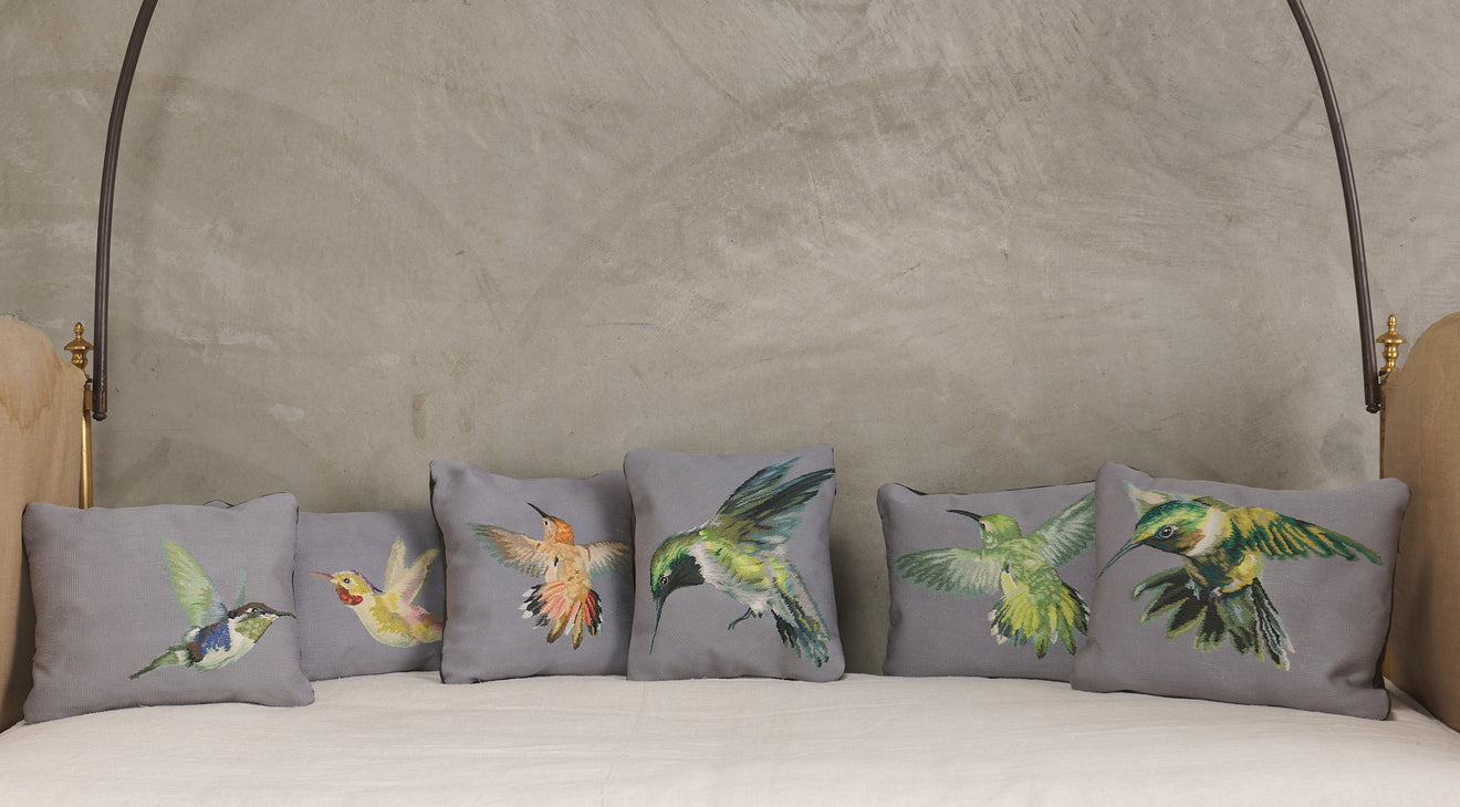 ALEXANDER MCQUEEN AUBUSSON HUMMINGBIRD PILLOW(S), SML