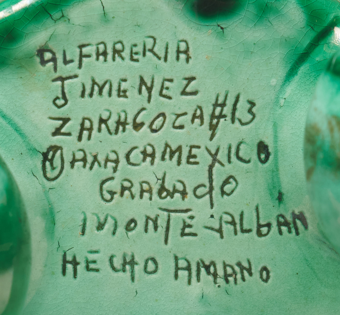 ALFARERIA JIMENEZ TEA SET INSCRIBED WITH ZAPOTEC AND MIXTEC PRE COLUMBIAN DESIGNS : POT, SUGAR BOWL, CREAMER