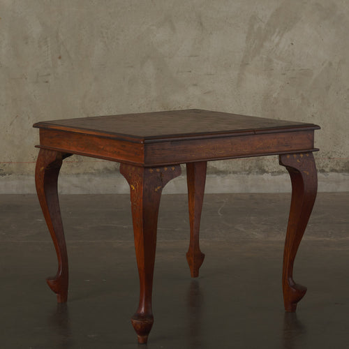 ANGLO INDIAN BRASS INLAID GAMES TABLE