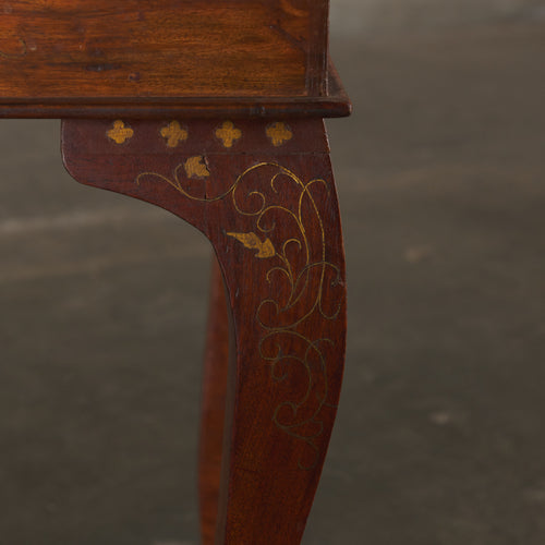 ANGLO INDIAN BRASS INLAID GAMES TABLE