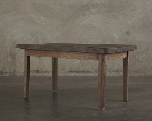 ANTIQUE EUROPEAN PLANK TOP FARM TABLE