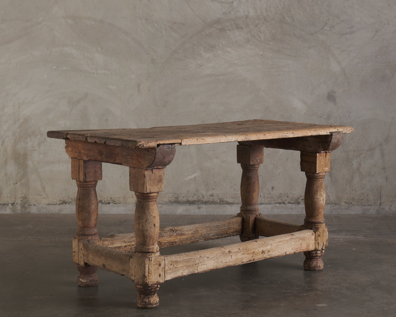 ANTIQUE SPANISH COLONIAL FARM TABLE, 19TH C