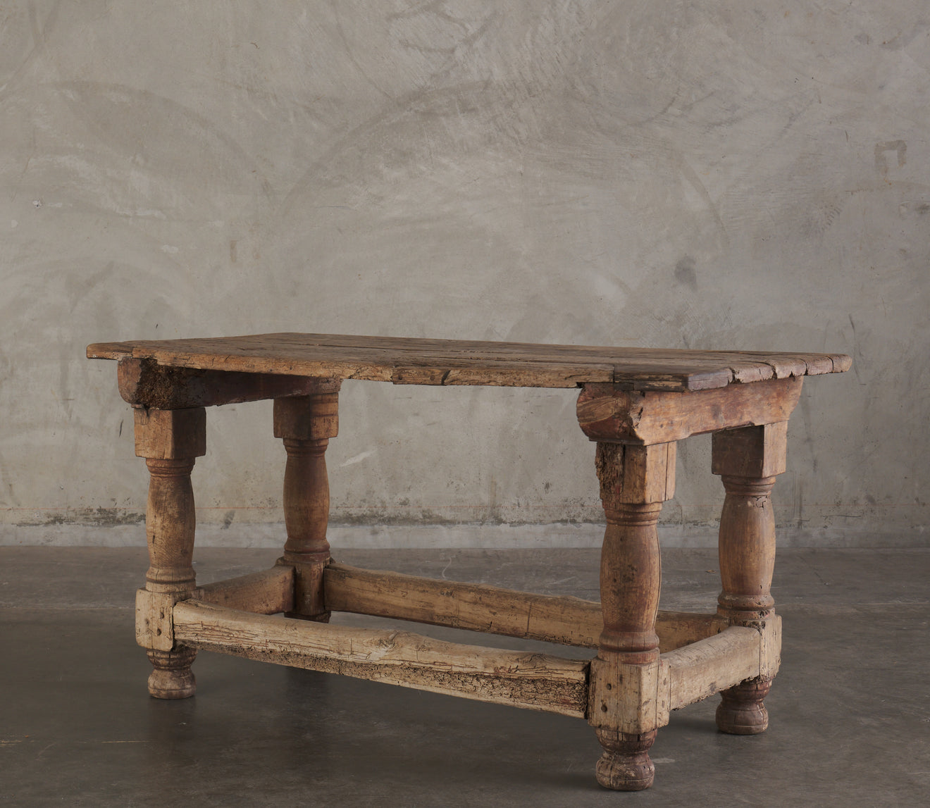 ANTIQUE SPANISH COLONIAL FARM TABLE, 19TH C