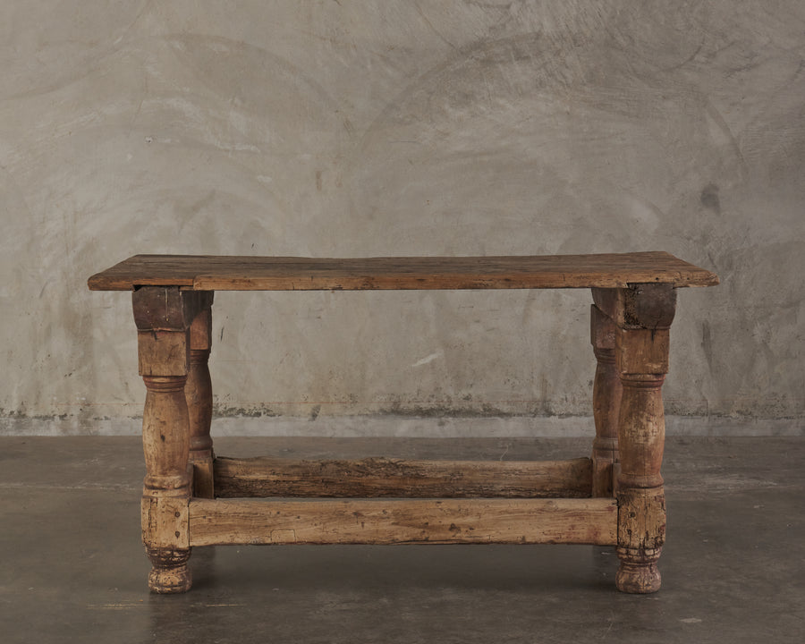 ANTIQUE SPANISH COLONIAL FARM TABLE, 19TH C