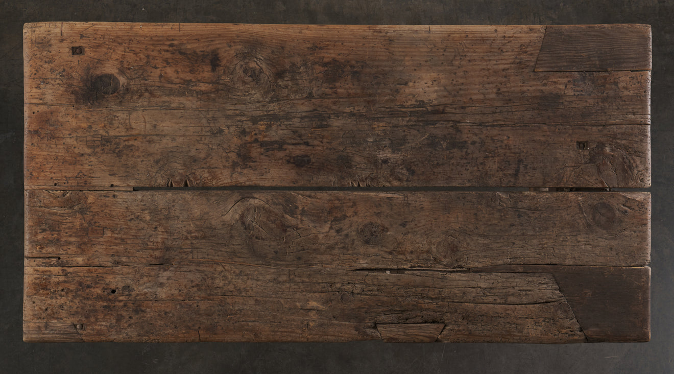 ANTIQUE SPANISH COLONIAL FARM TABLE, 19TH C