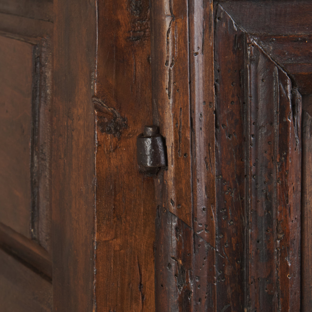 ANTIQUE SPANISH WALNUT 2-DOOR CABINET, 19TH CENTURY