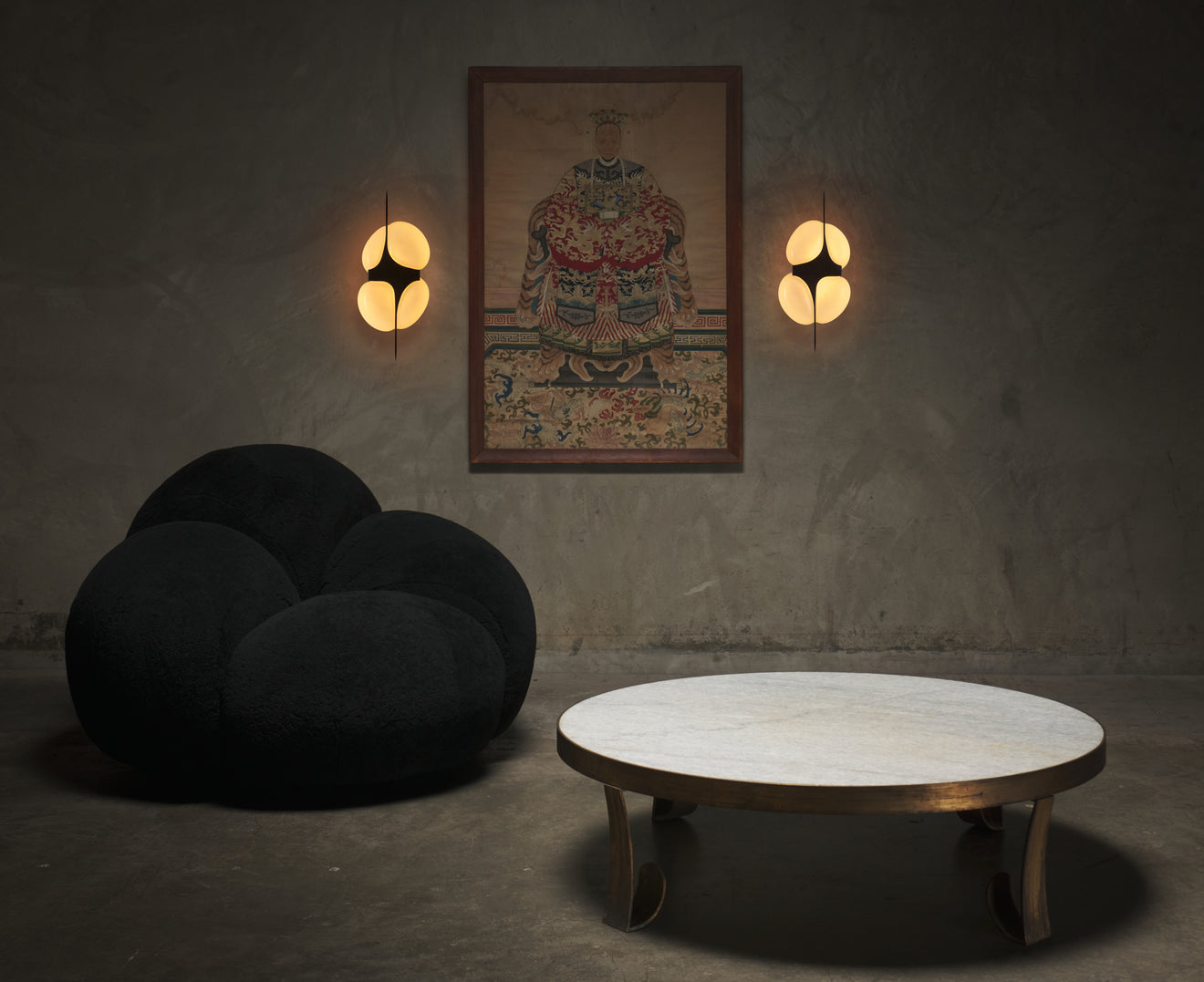 ARTURO PANI MARBLE TOP COFFEE TABLE, 1950s