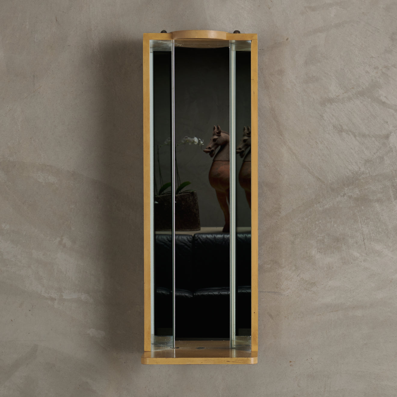 BAUSCH & LOMB WALL HANGING MIRROR, MID 20TH C