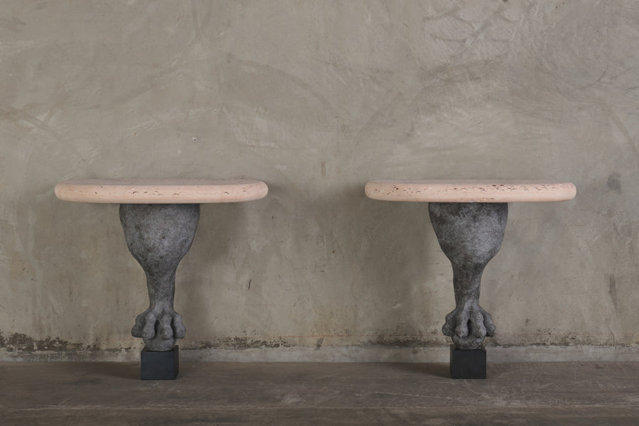 BCW DEMILUNE LEONINE WALL CONSOLE BY LIKA MOORE