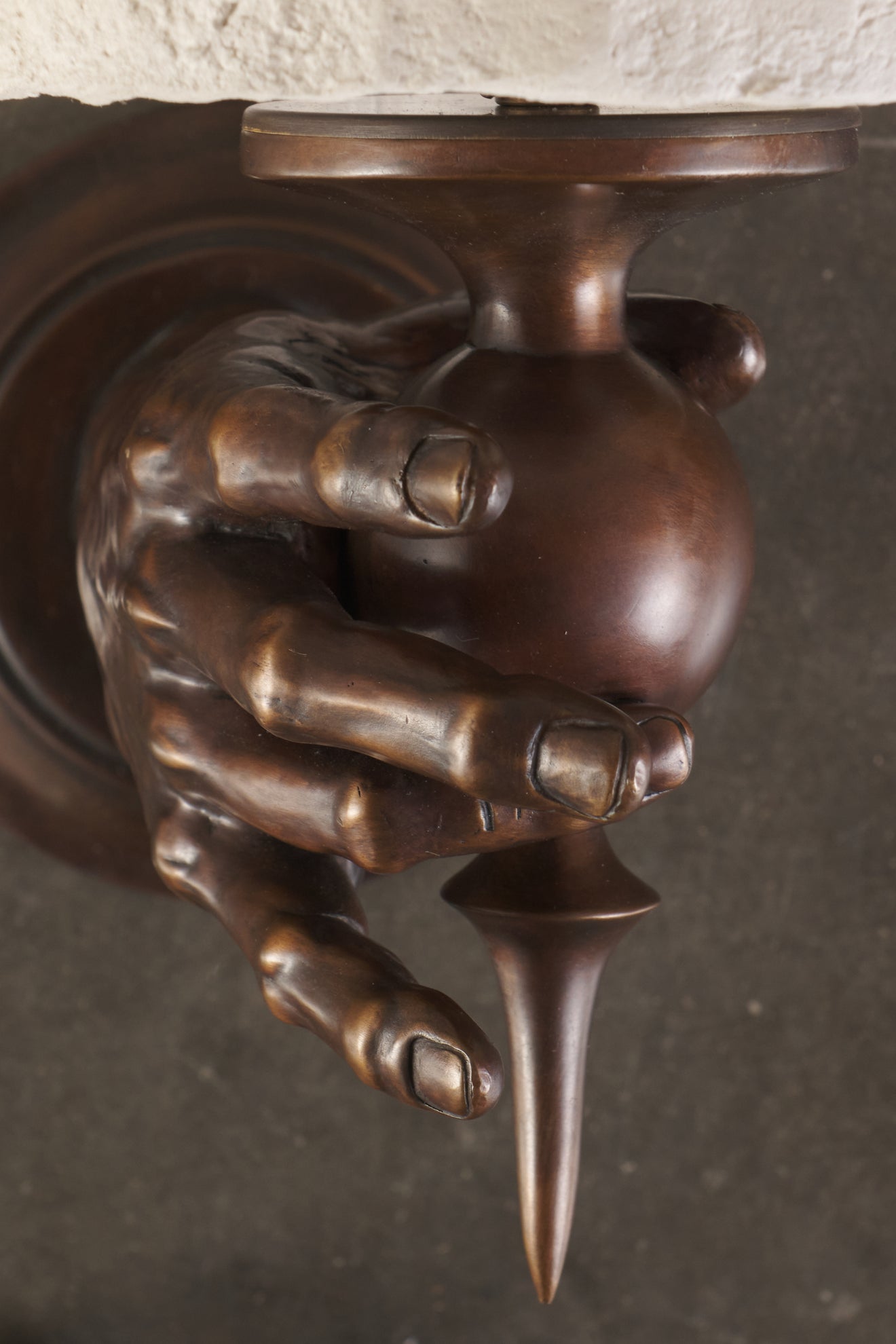 BCW HAND SCONCE WITH PLASTER SHADE