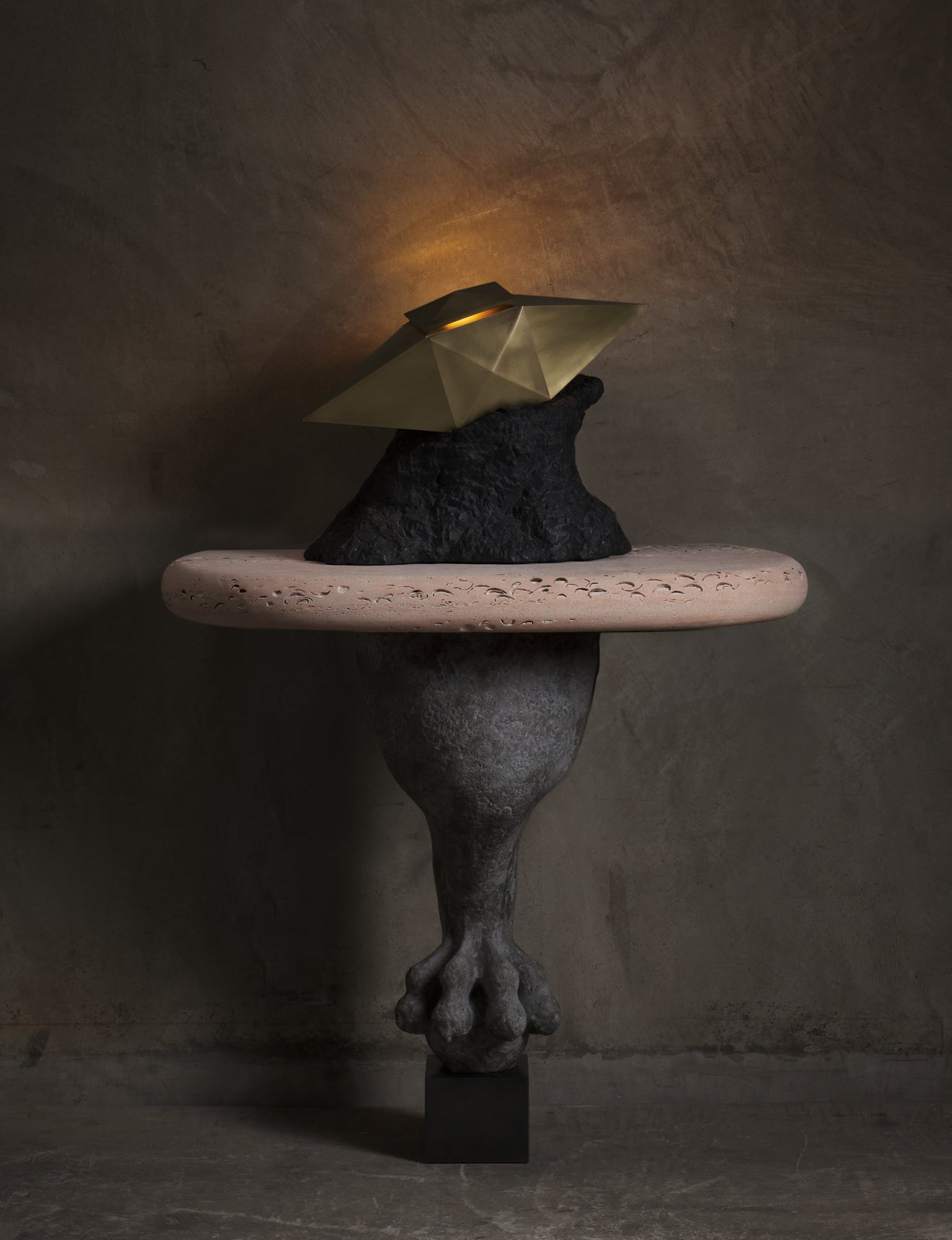 BCW DEMILUNE LEONINE WALL CONSOLE BY LIKA MOORE