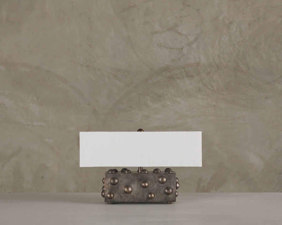 BCW SILVERED SMALL STUDDED LAMP BY LIKA MOORE