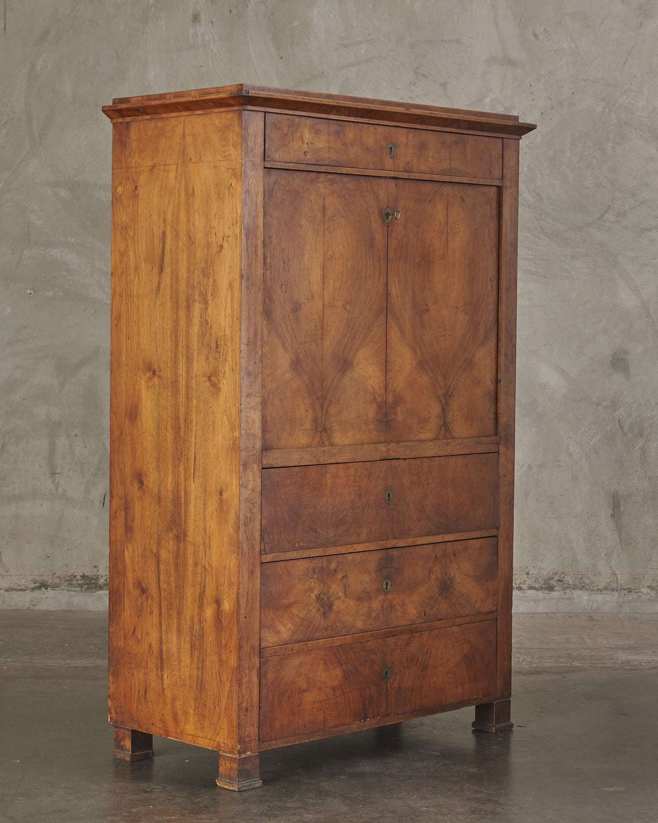 BIEDERMEIER FALL FRONT 'SECRETAIRE A ABATTANT', c1840