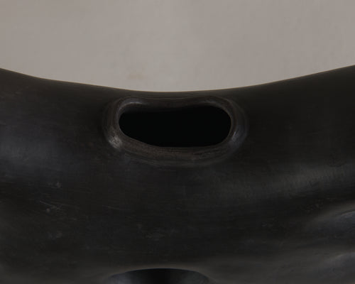 BLACK CLAY VESSEL BY ROSITA RELAMPAGO TITLED 'OESTRUS'