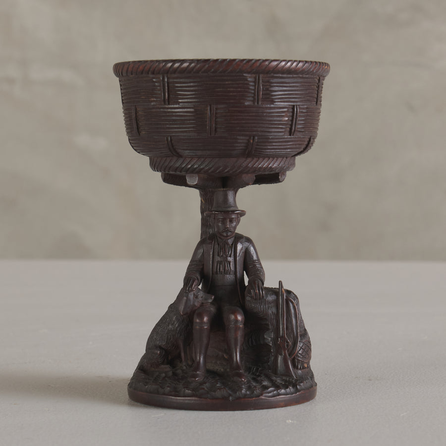 BLACK FOREST CARVED GOBLET, LATE 19TH C