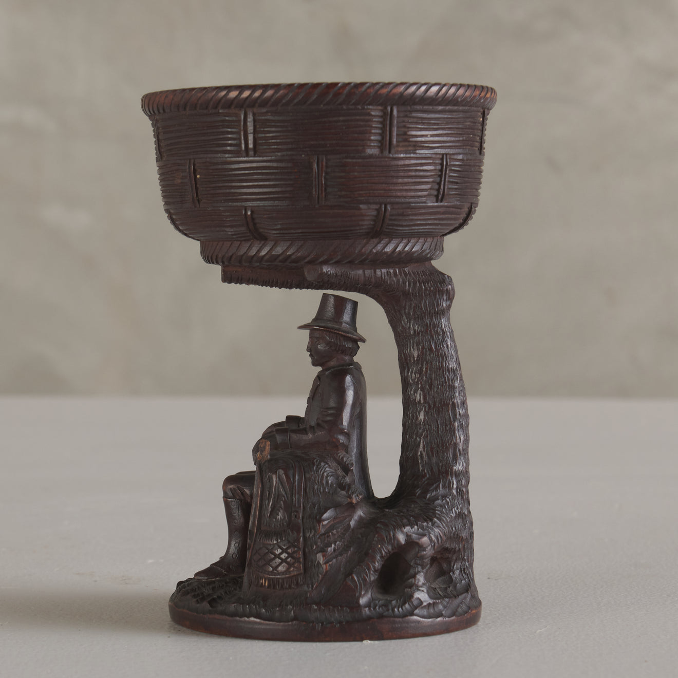 BLACK FOREST CARVED GOBLET, LATE 19TH C