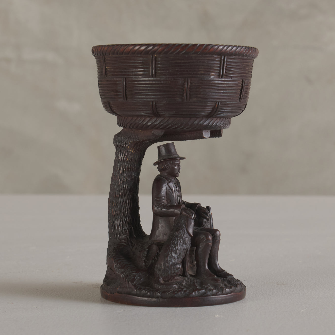 BLACK FOREST CARVED GOBLET, LATE 19TH C