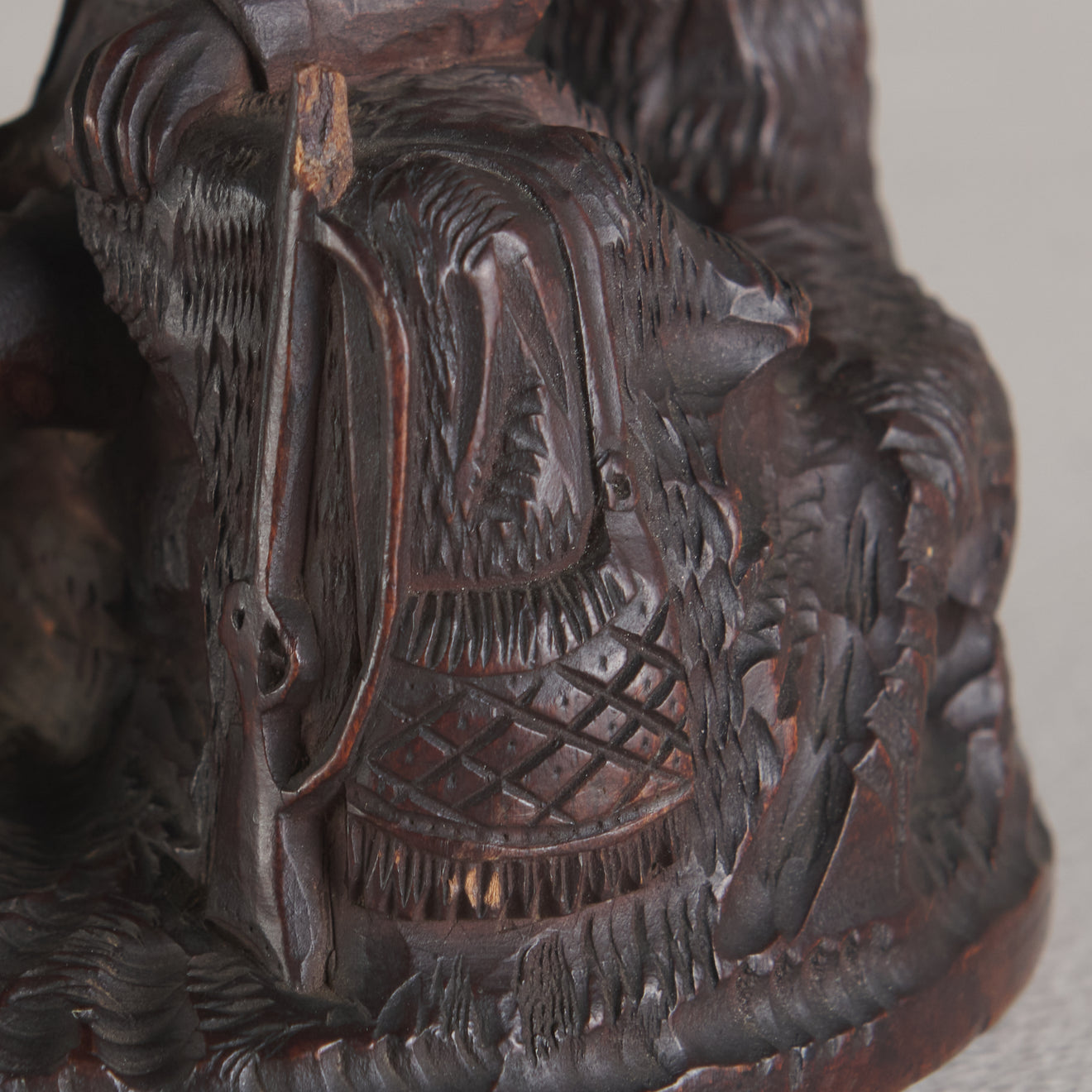 BLACK FOREST CARVED GOBLET, LATE 19TH C