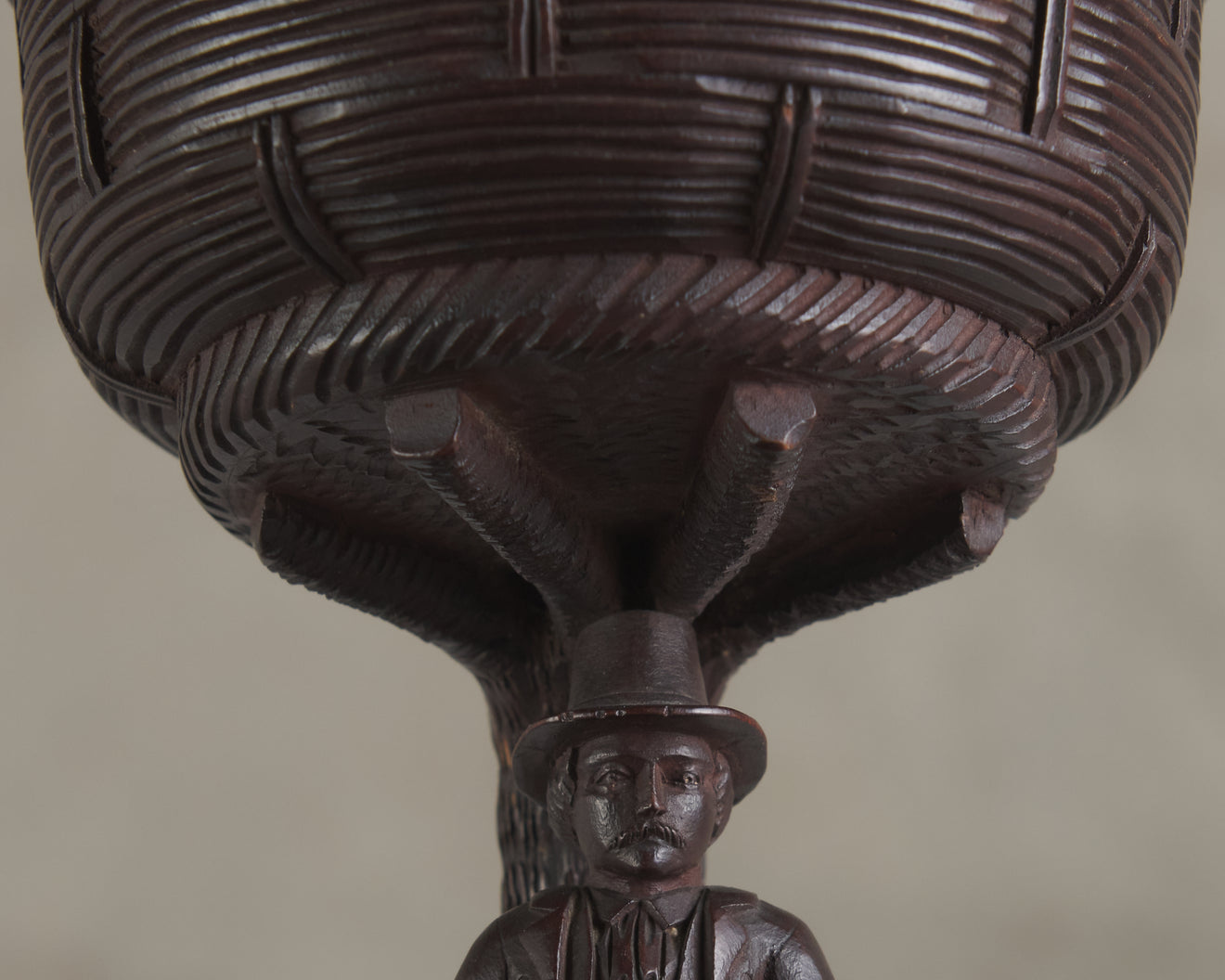 BLACK FOREST CARVED GOBLET, LATE 19TH C