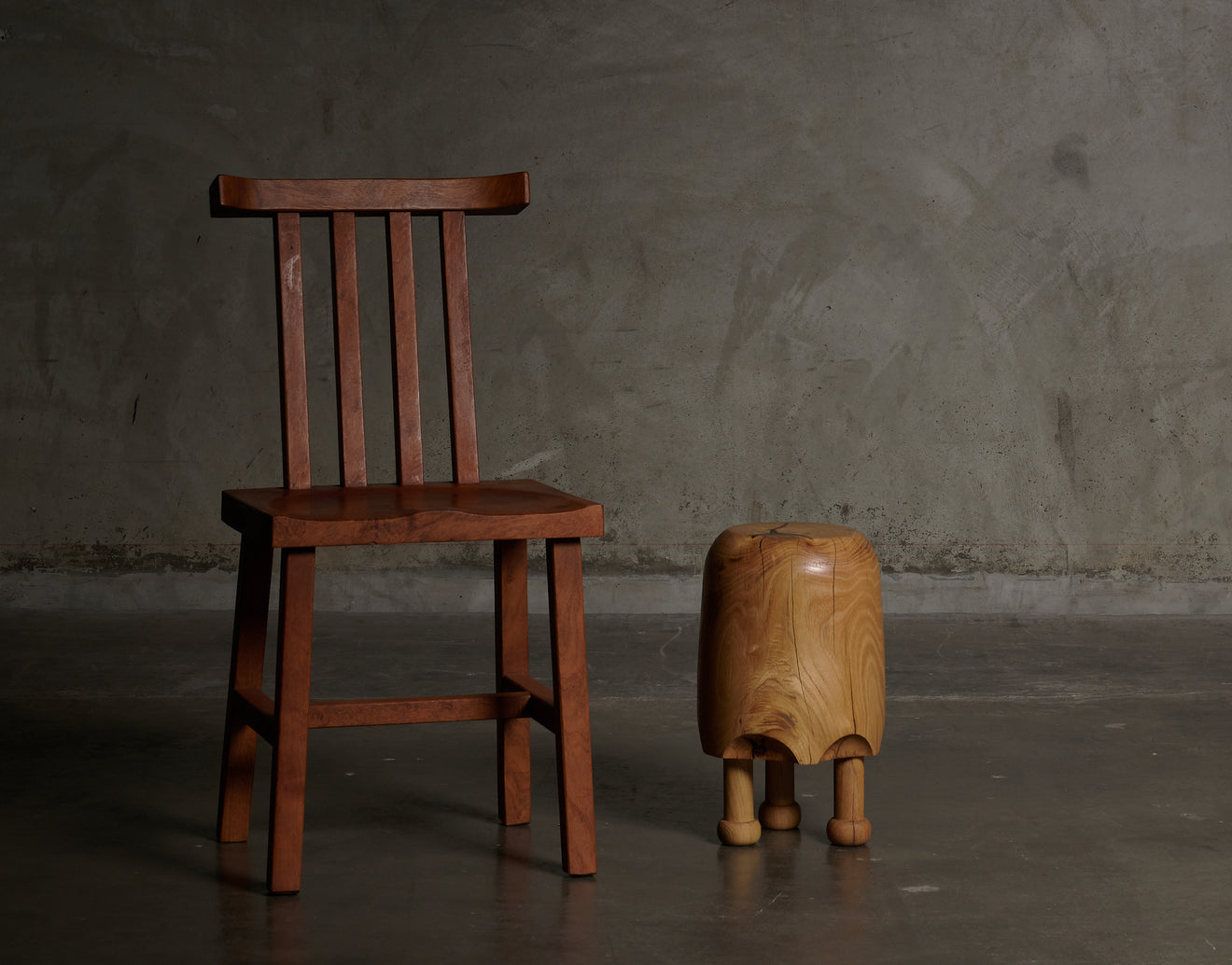 BLACK LOCUST STOOL BY IAN LOVE
