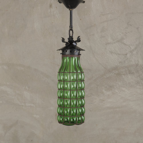 BLOWN GLASS HANGING LIGHT, C 1970