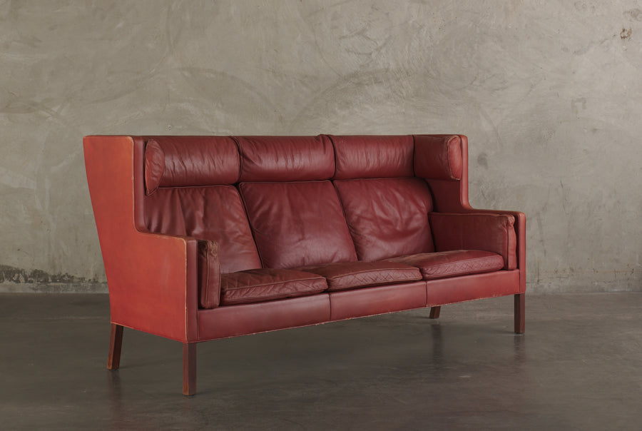 BORGE MOGENSEN HIGHBACK SOFA, MODEL 2193, FREDERICIA, DENMARK, C1965