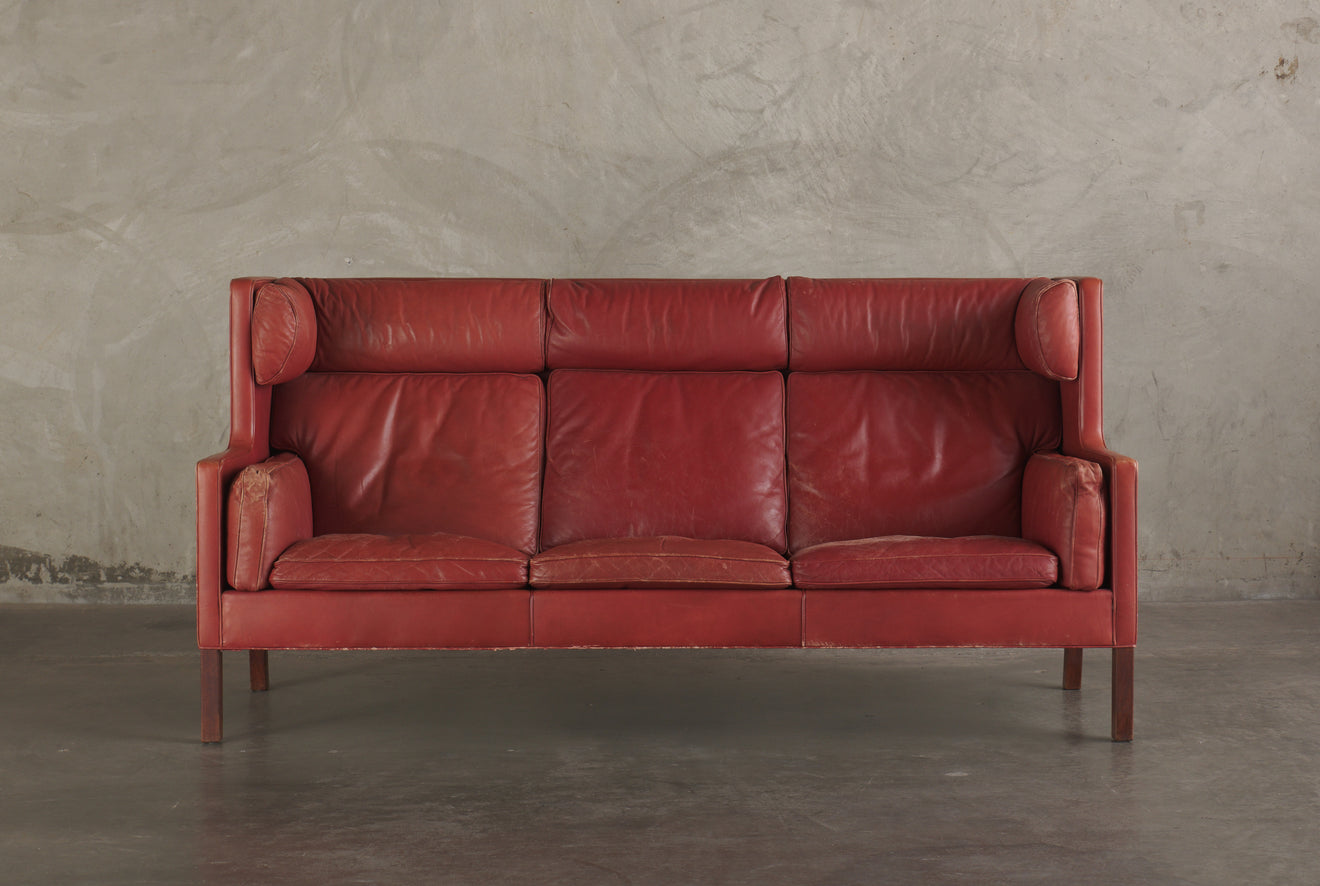 BORGE MOGENSEN HIGHBACK SOFA, MODEL 2193, FREDERICIA, DENMARK, C1965