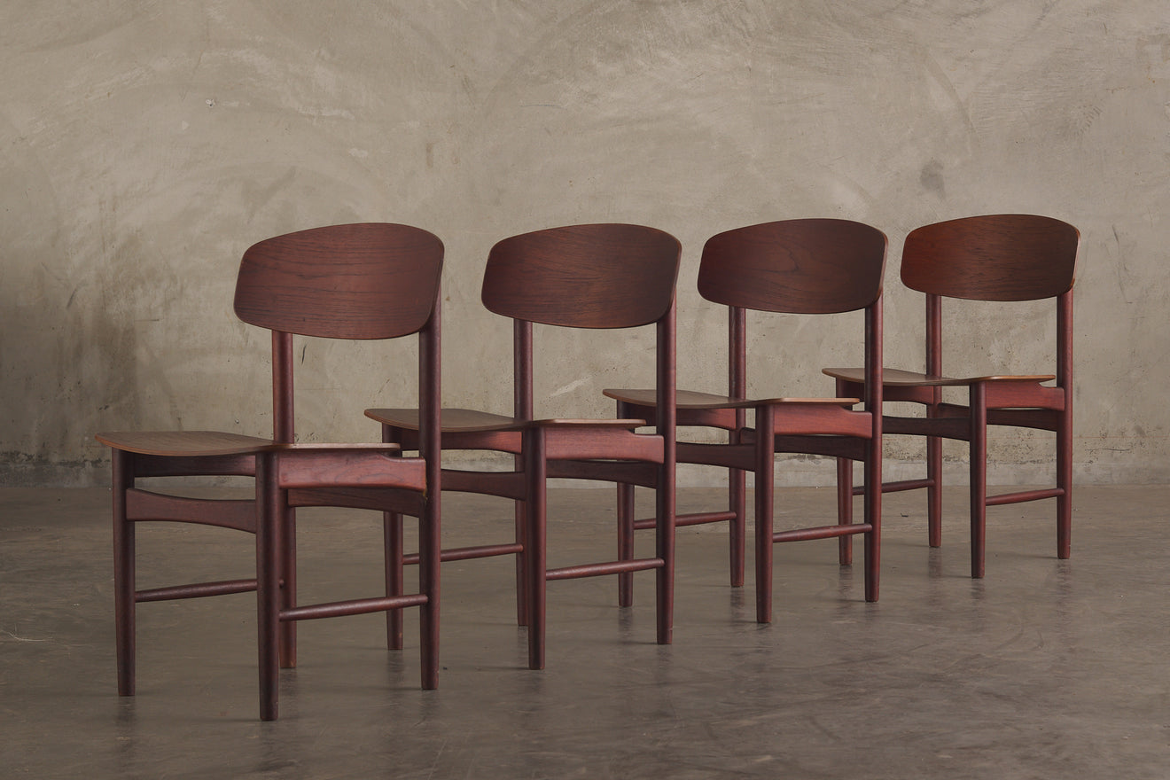 SET OF FOUR BORGE MOGENSEN DINING CHAIRS