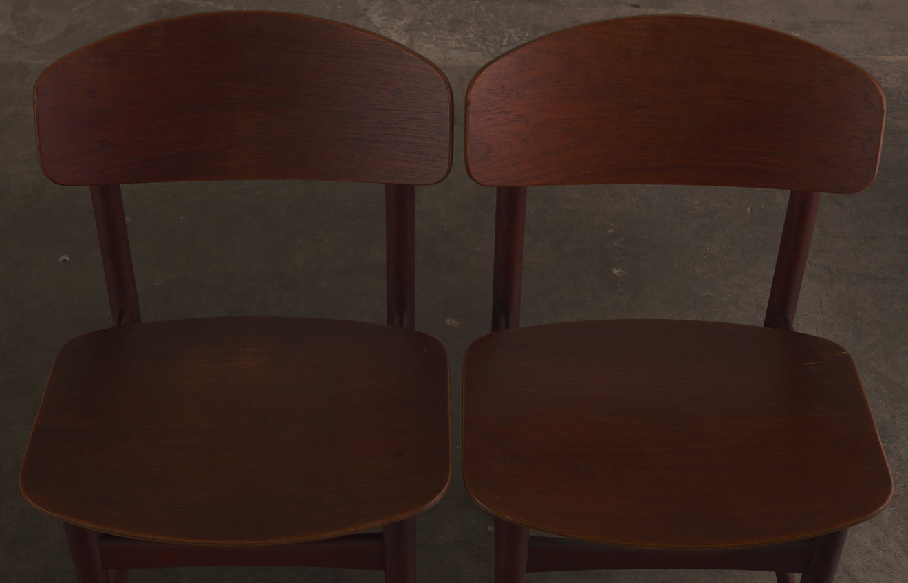 SET OF FOUR BORGE MOGENSEN DINING CHAIRS