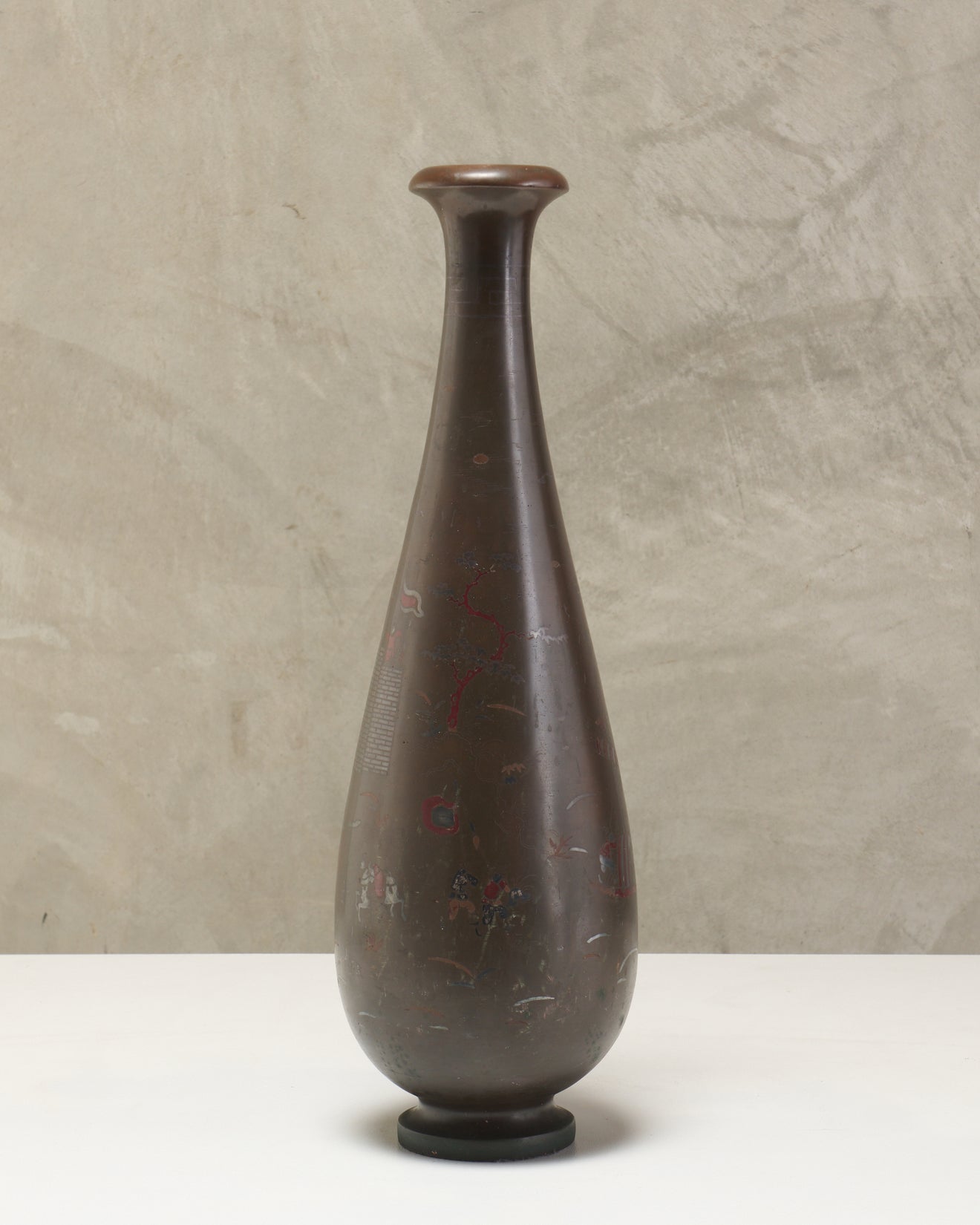 BRONZE VASE WITH SILVER AND COPPER INLAY, VIETNAM, 19TH C