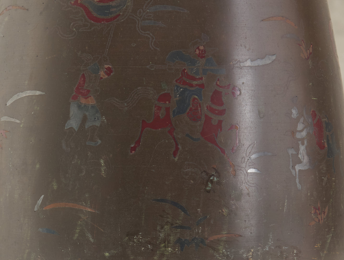 BRONZE VASE WITH SILVER AND COPPER INLAY, VIETNAM, 19TH C