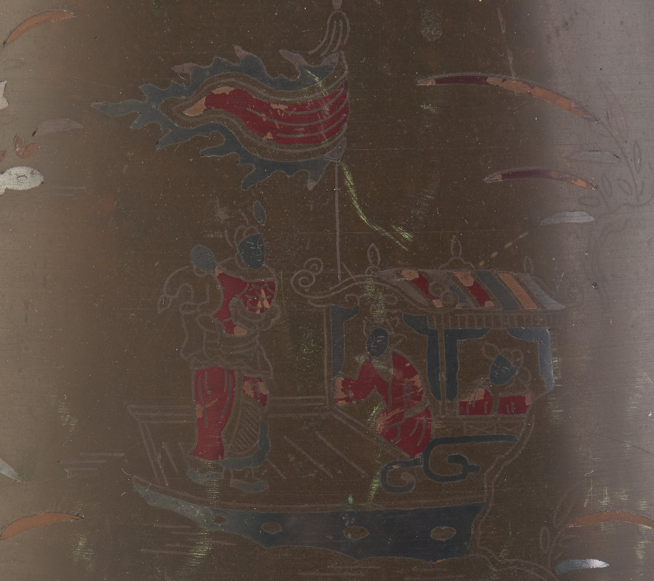 BRONZE VASE WITH SILVER AND COPPER INLAY, VIETNAM, 19TH C