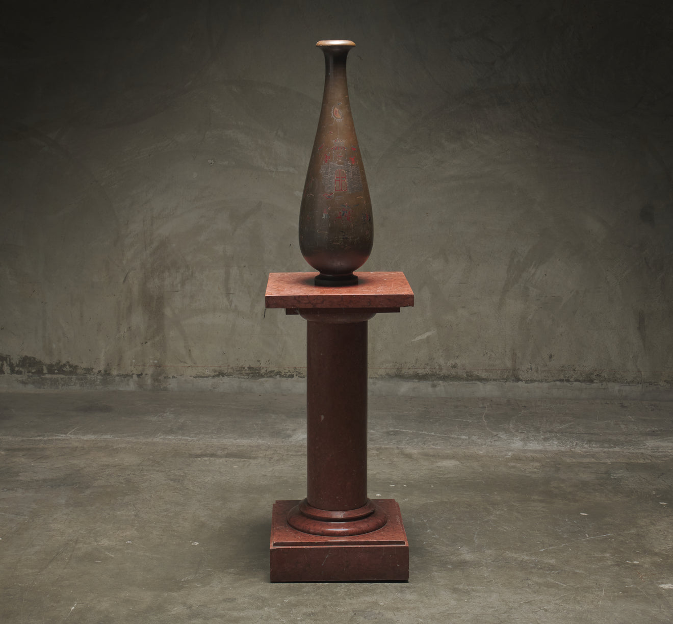 BRONZE VASE WITH SILVER AND COPPER INLAY, VIETNAM, 19TH C
