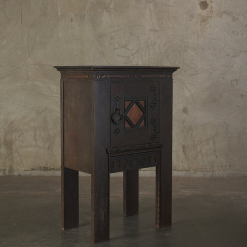 LIBRARY CABINET ATTRIBUTED TO BAILLE SCOTT DATED 1896