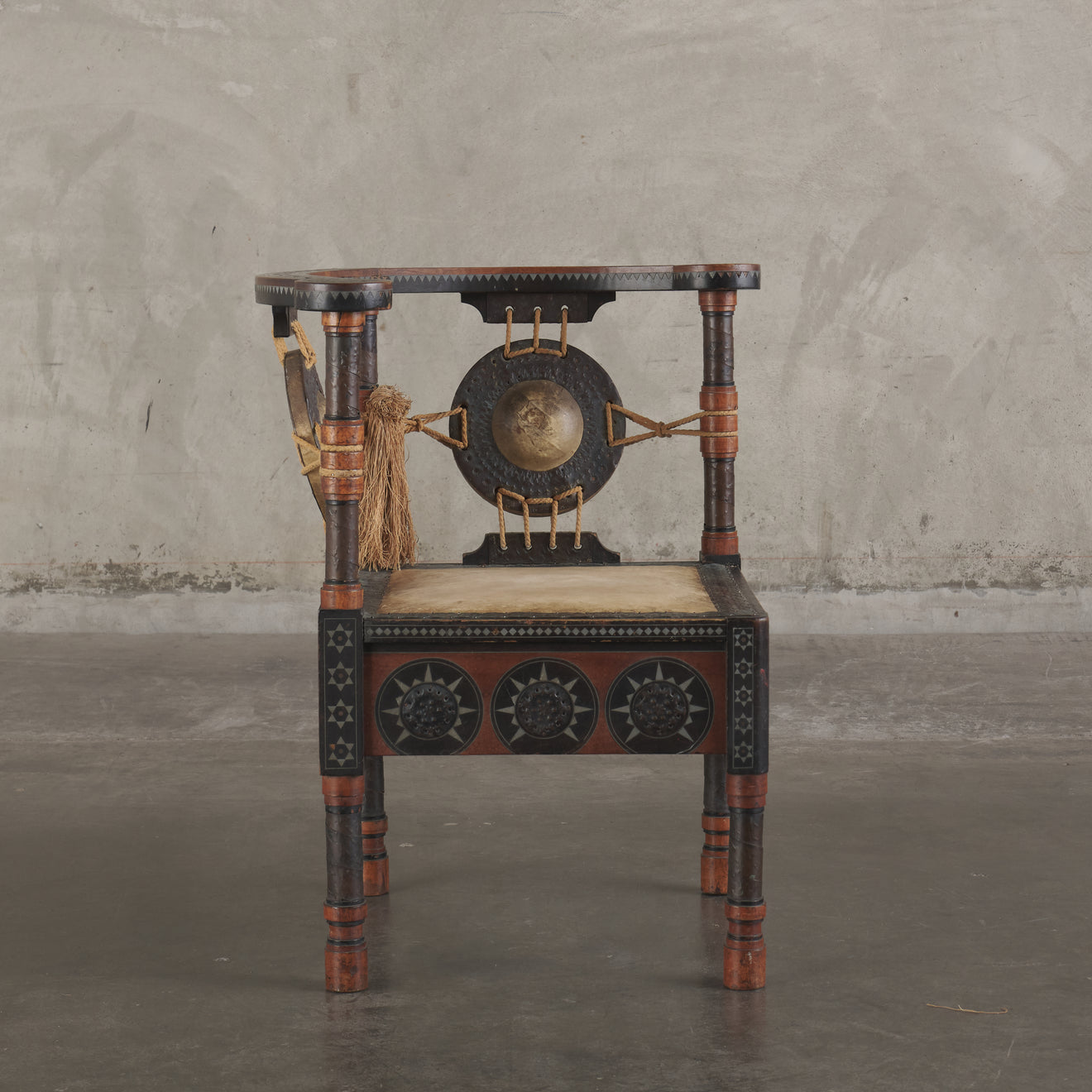 CARLO BUGATTI CORNER CHAIR, ITALY, c1906