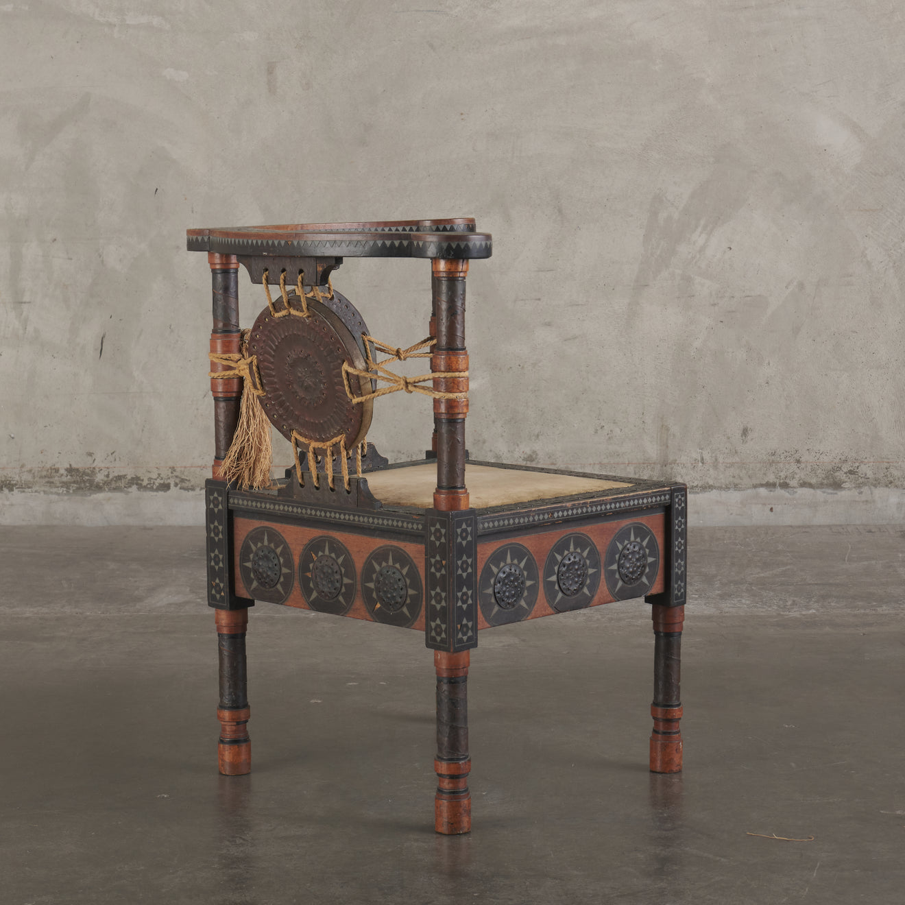 CARLO BUGATTI CORNER CHAIR, ITALY, c1906