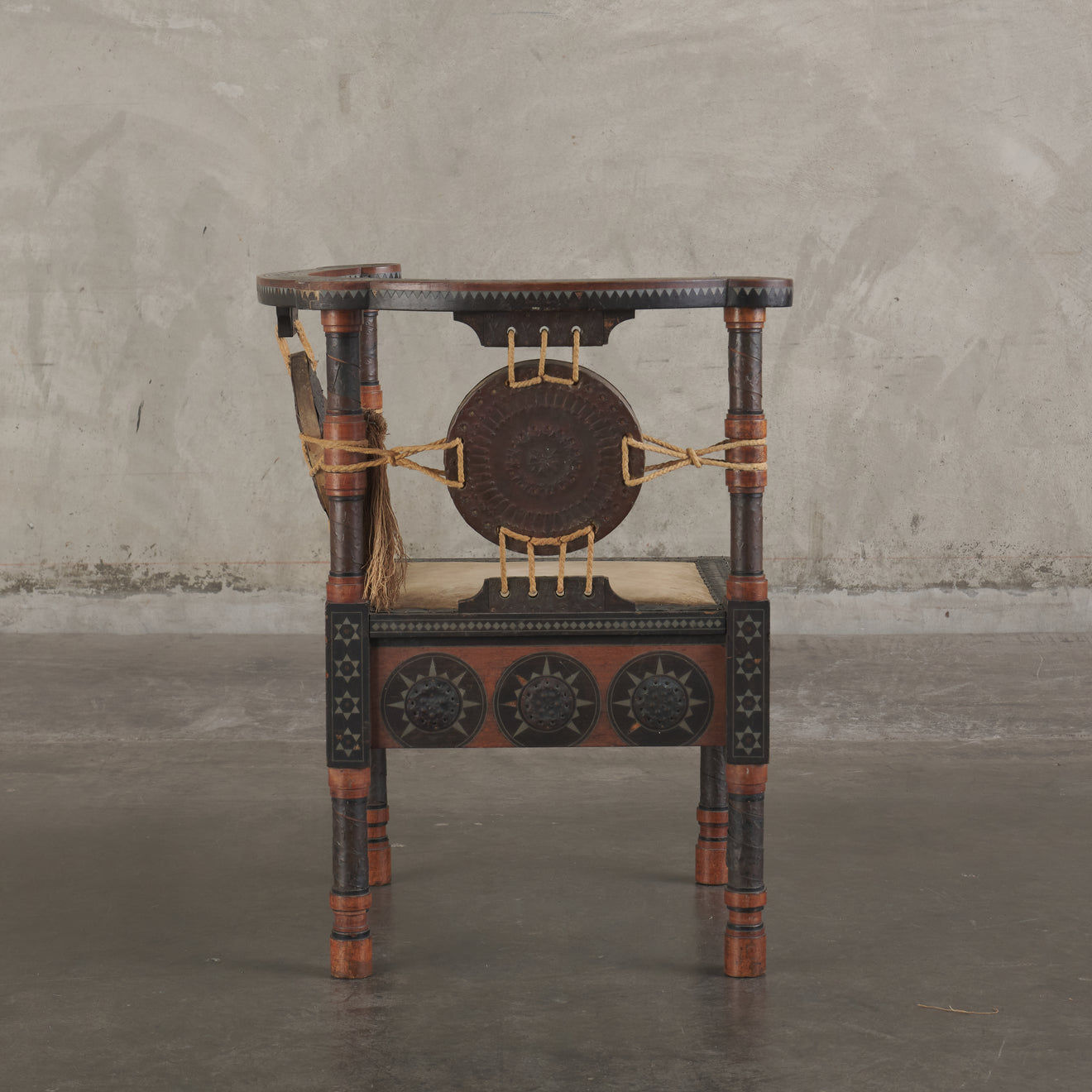 CARLO BUGATTI CORNER CHAIR, ITALY, c1906