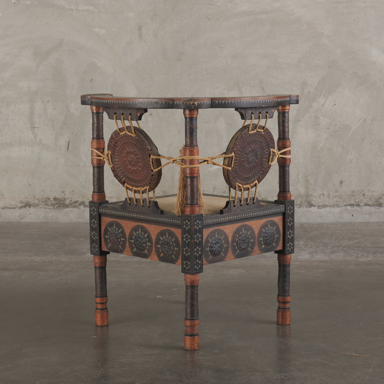 CARLO BUGATTI CORNER CHAIR, ITALY, c1906