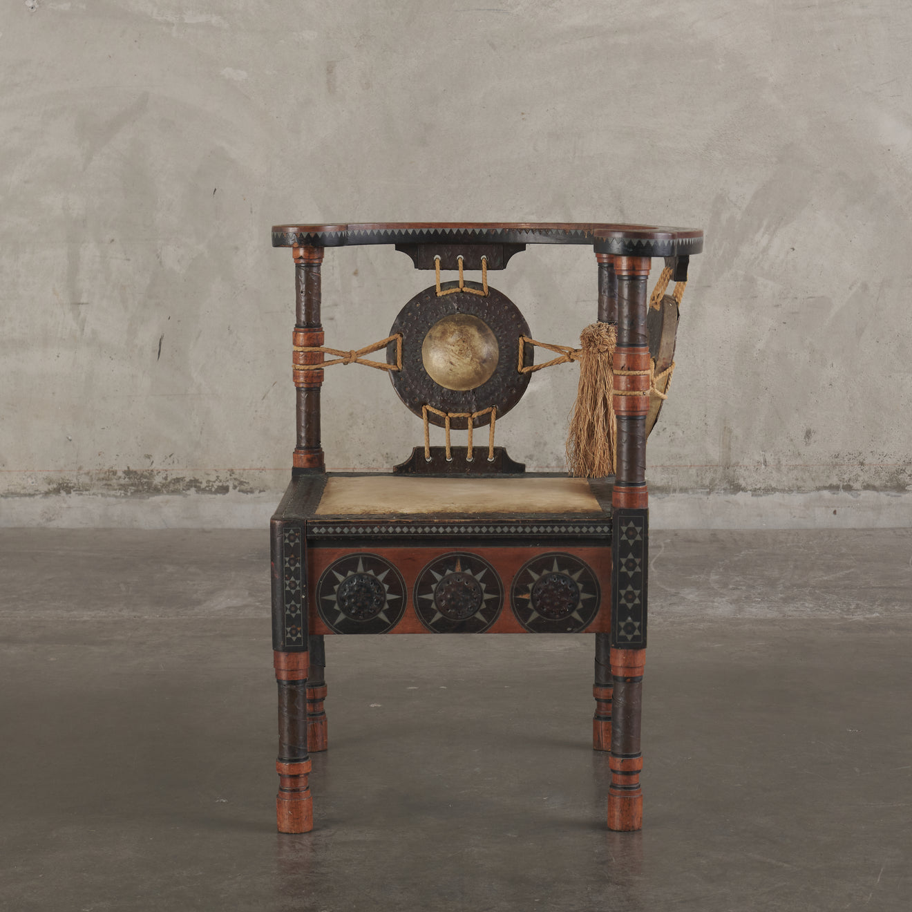 CARLO BUGATTI CORNER CHAIR, ITALY, c1906