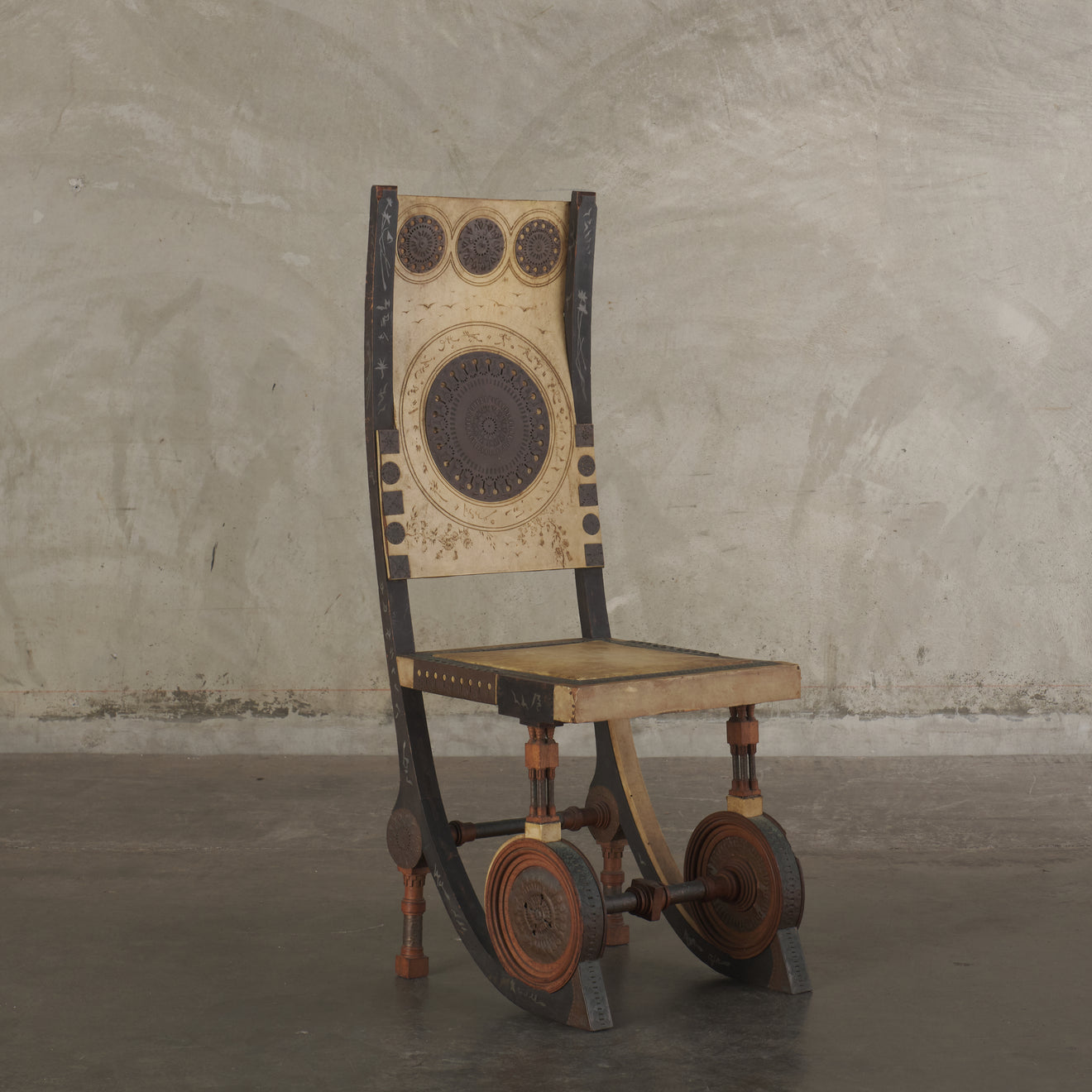 CARLO BUGATTI SIDE CHAIR, ITALY, c1902