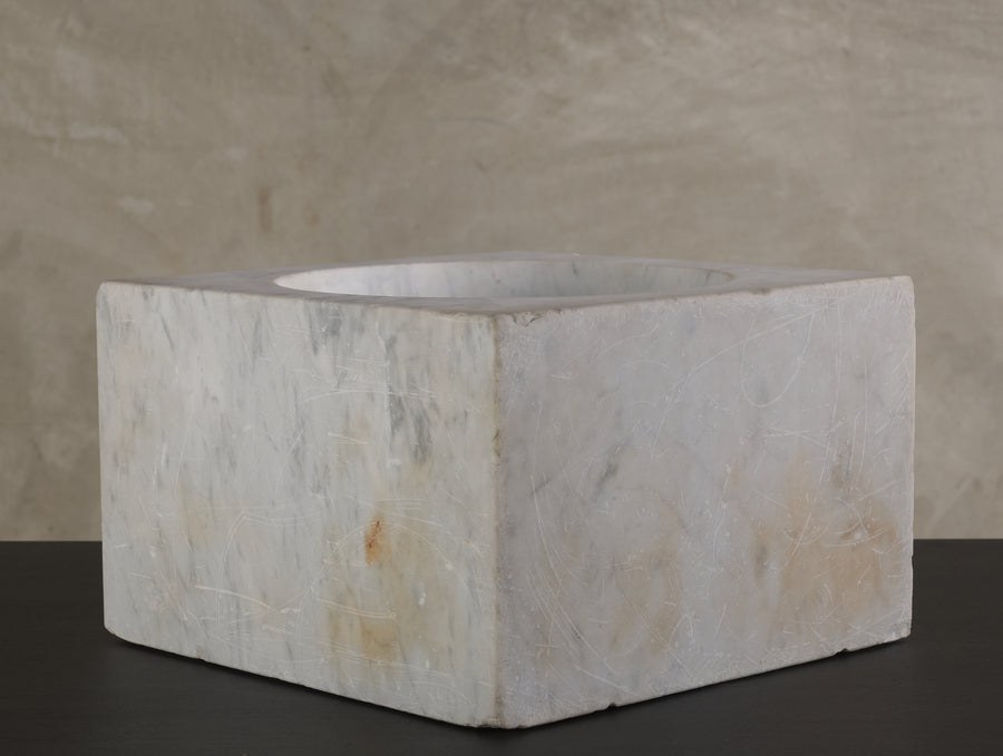 CARRARA MARBLE BASIN/MORTAR