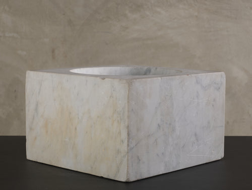 CARRARA MARBLE BASIN/MORTAR