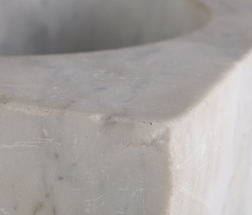 CARRARA MARBLE BASIN/MORTAR