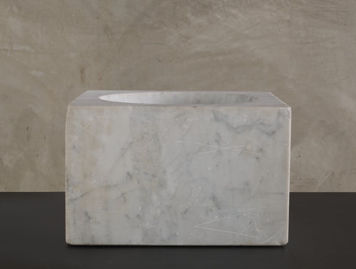 CARRARA MARBLE BASIN/MORTAR