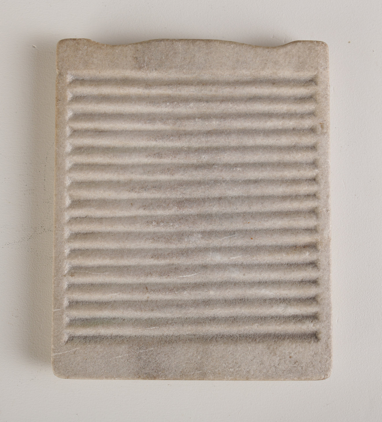 CARVED MARBLE STONE WASHBOARD, 19TH C