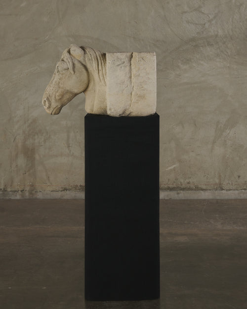 ITALIAN ARCHITECTURAL CARVED STONE HORSE