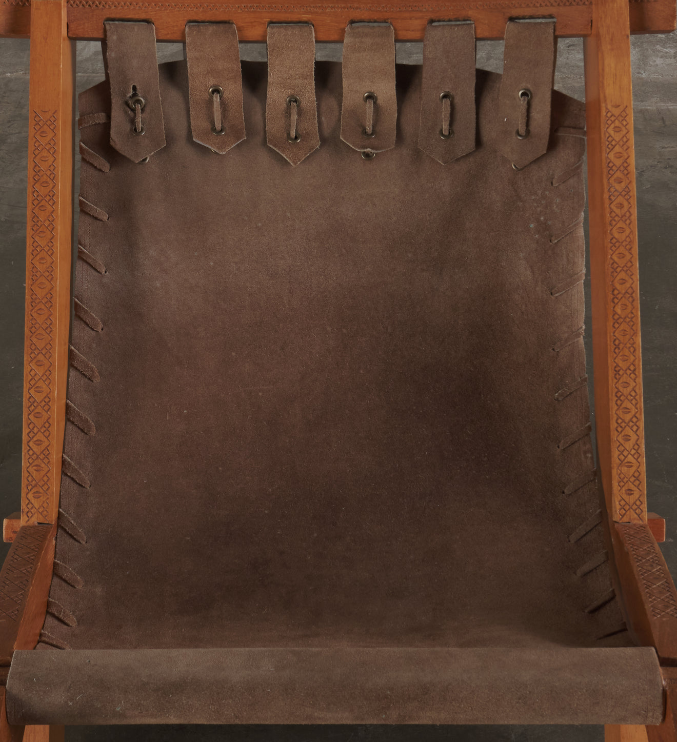 CARVED WOOD ZOOMORPHIC CAMPAIGN CHAIRS