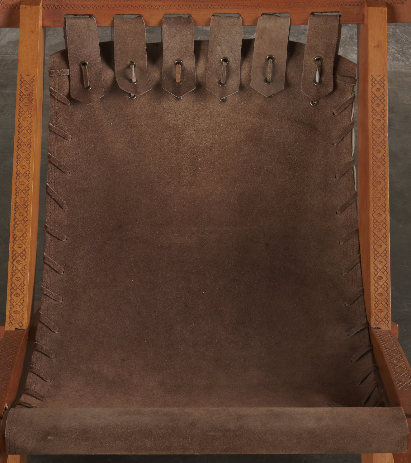 CARVED WOOD ZOOMORPHIC CAMPAIGN CHAIRS