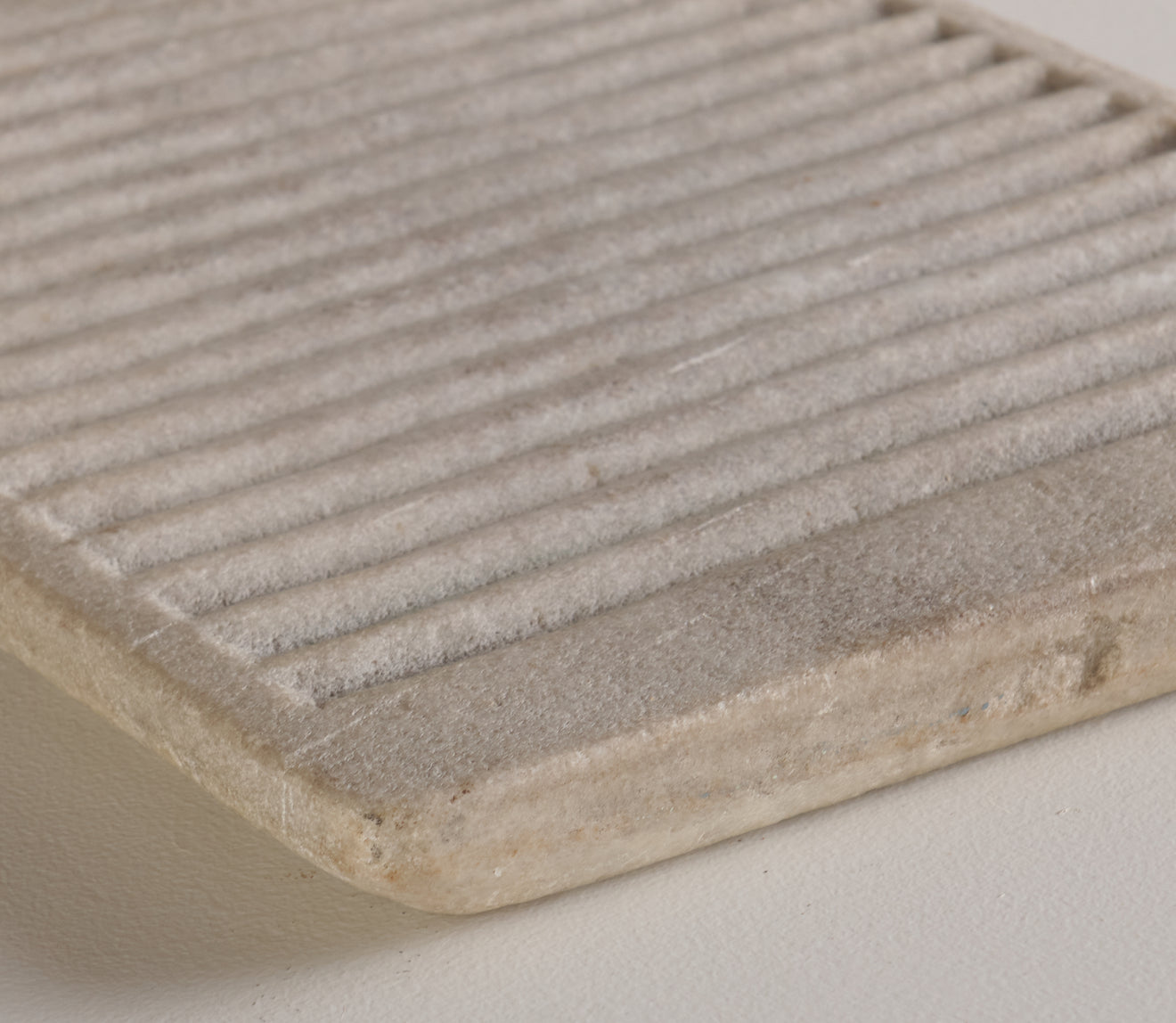 CARVED MARBLE STONE WASHBOARD, 19TH C