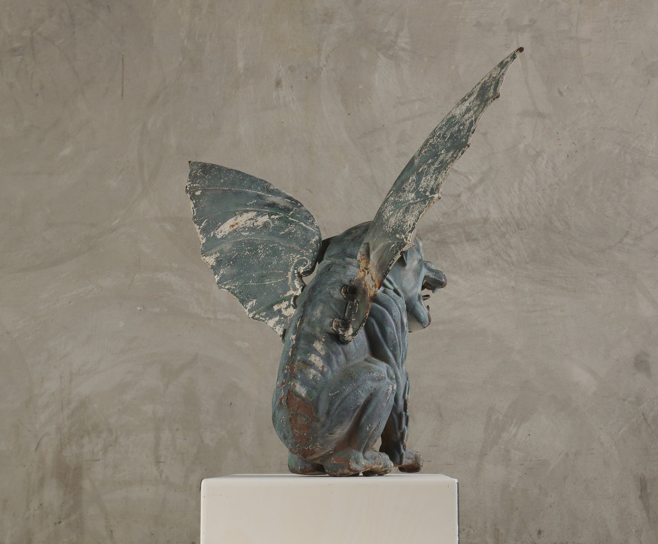 CAST IRON WINGED GARGOYLE, NYC C1900